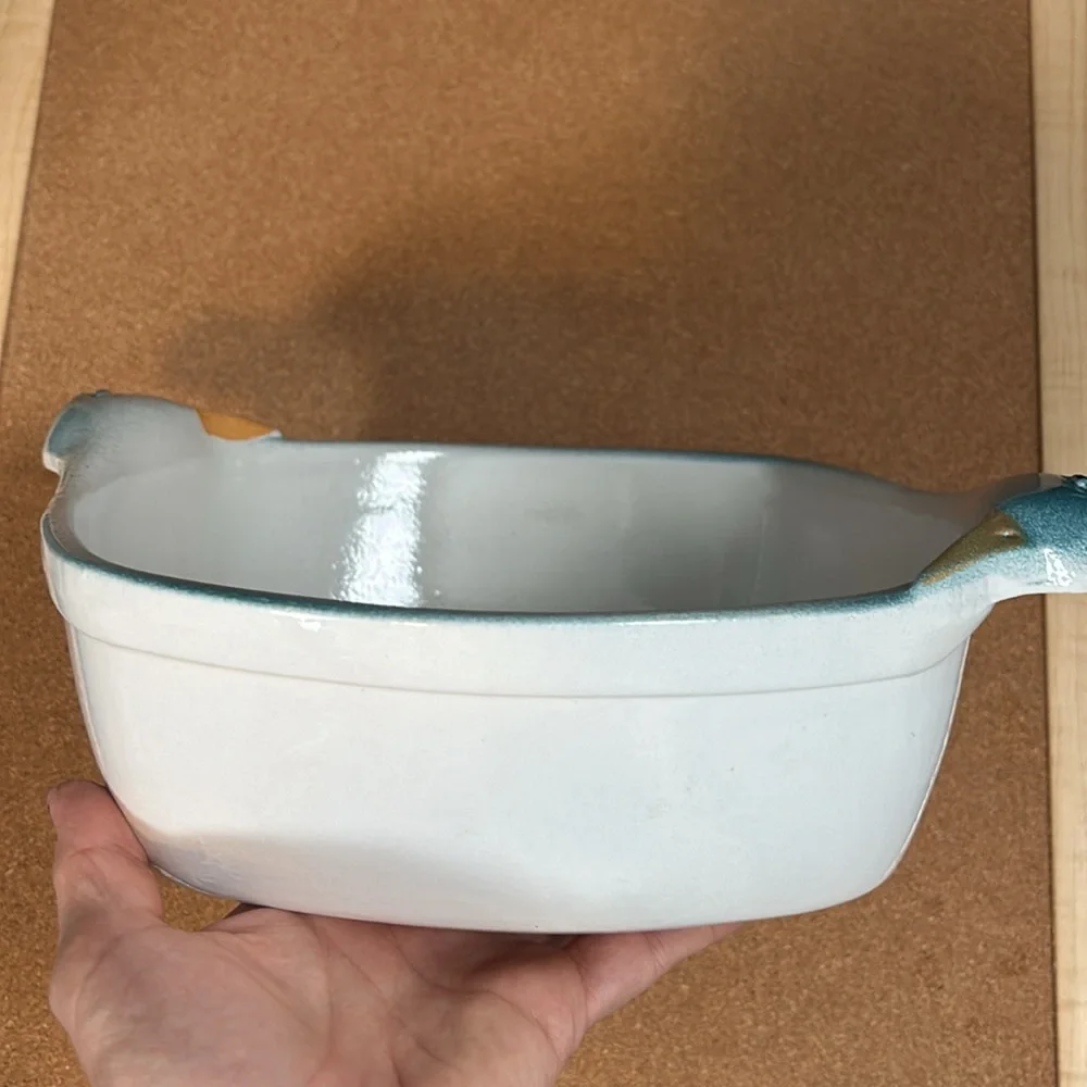 Vintage seagull / duck  salad bowl or oven dish from France